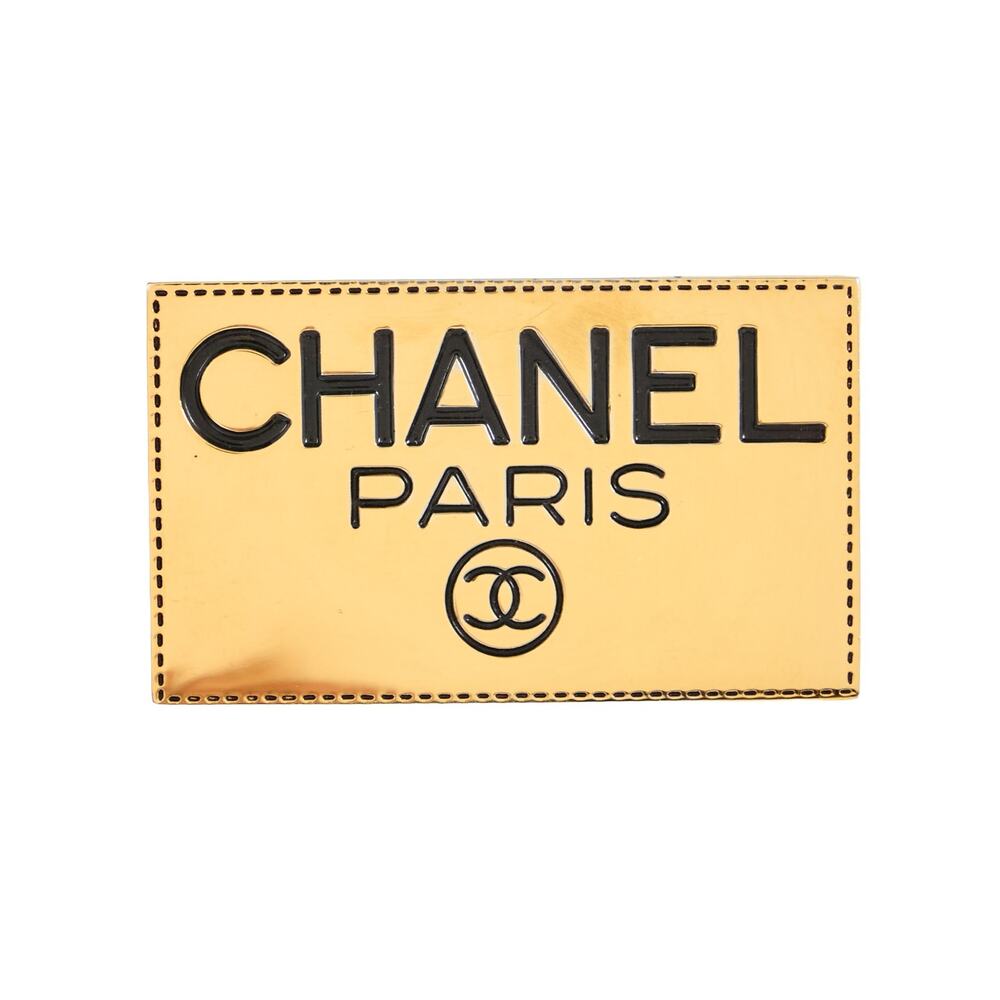 Chanel by Karl Lagerfeld gilt brooch, 1980s